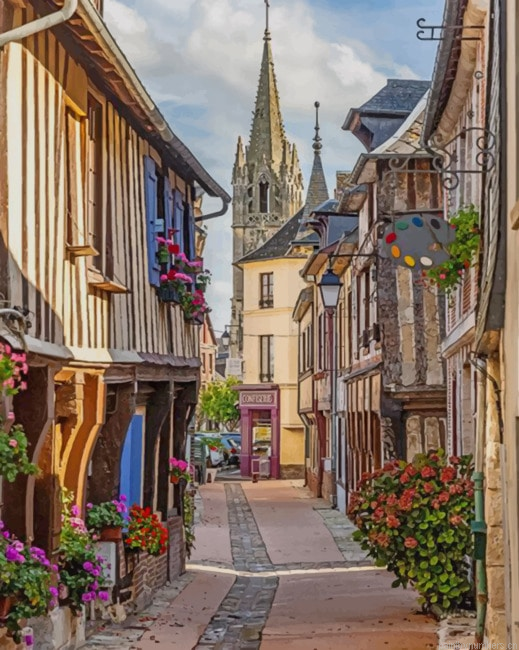 La Bouille Street France Cities Painting By Numberss.png