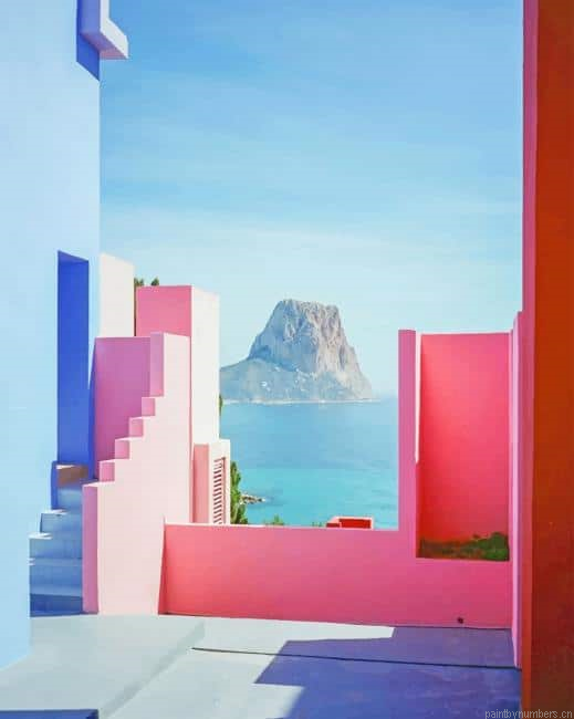 La Muralla Roja Apartment Spain Buildings Painting By Numberss.png