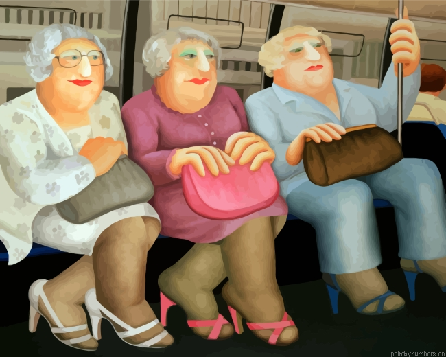Ladies In Bus By Beryl Cook Painting By Numberss.png