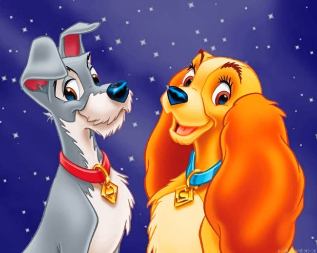 Lady And The Tramp Painting By Numbers.png