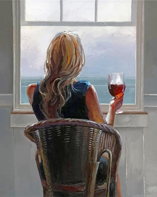 Lady Drinking Red Wine Painting By Numberss.png