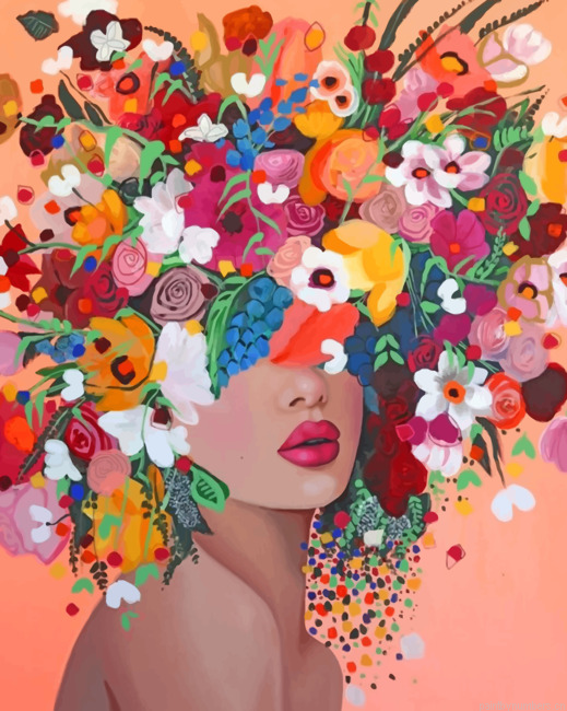 Lady Flowers Painting By Numbers.png