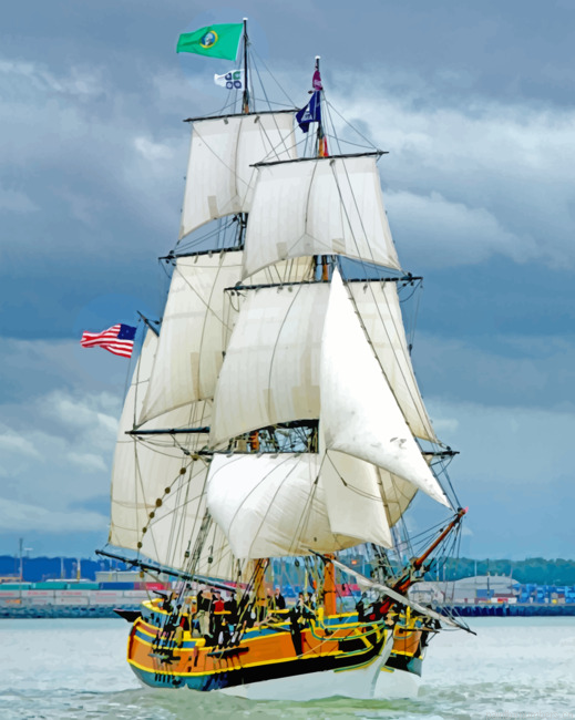Lady Washington Tall Ship Painting By Numbers.png