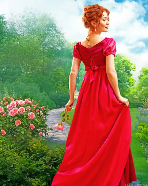 Lady With A Red Dress Painting By Numbers.png
