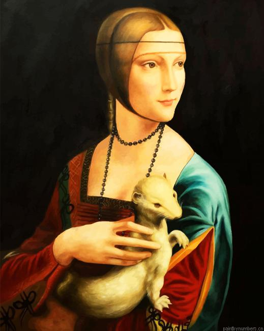 Lady With An Ermine Leonardo Da Vinci Painting By Numberss.png