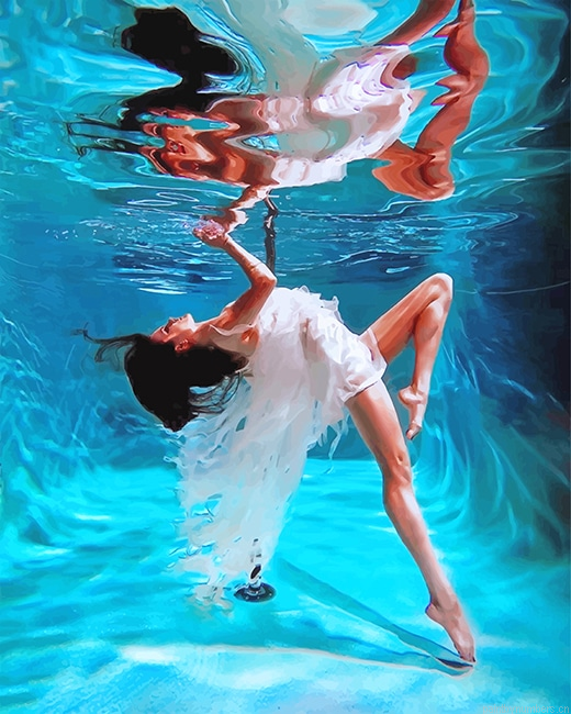 Lady Dancing In The Water Painting By Numberss.png
