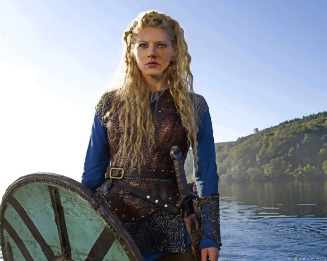 Lagertha Vikings Actress Movies Painting By Numberss.png