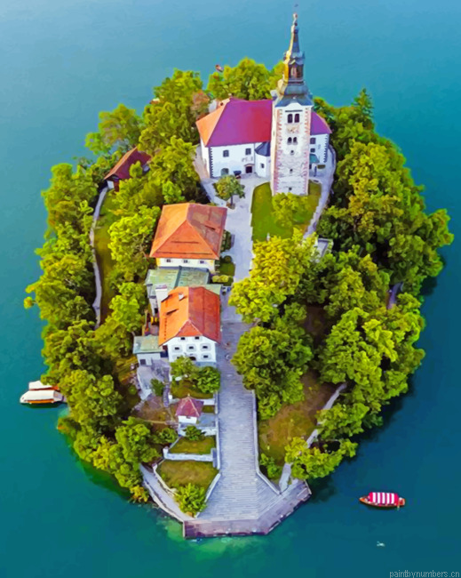 Lake Bled Slovenia Painting By Numberss.png