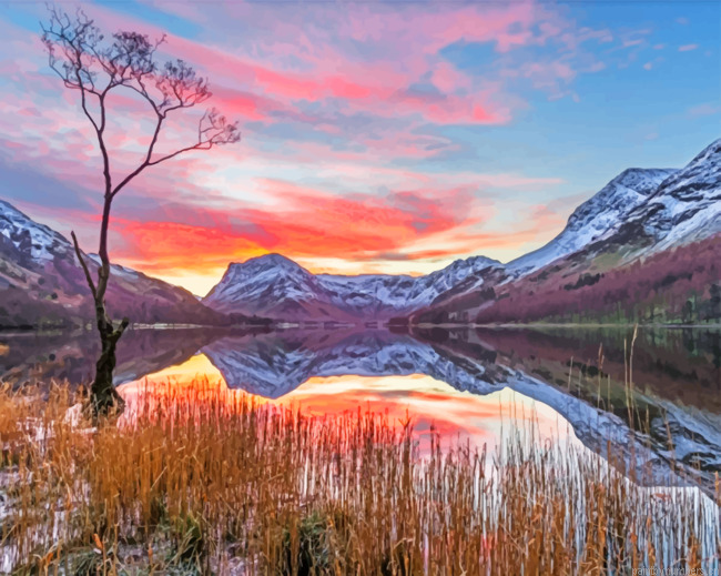 Lake District Sunrise Painting By Numbers.png