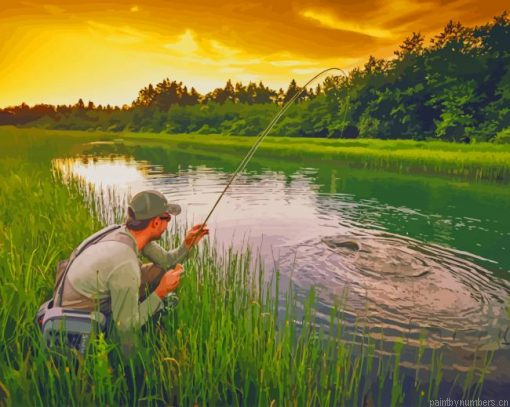 Lake Fishing Man Painting By Numbers.png