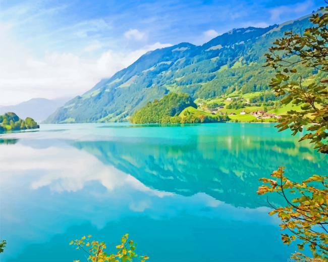 Lake Landscape Nature Painting By Numbers.png