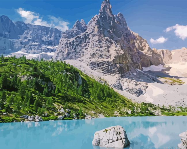 Lake Sorapis Illustration Painting By Numberss.png