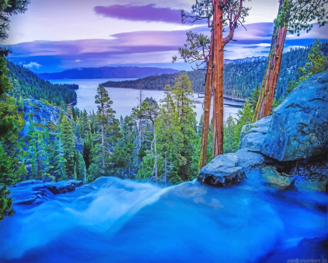 Lake Tahoe Sierra Nevada Nature Painting By Numberss.png