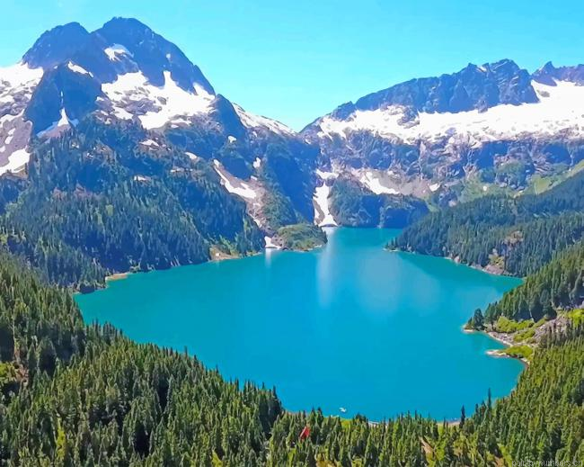 Lake And Mountains Landscape Nature Painting By Numbers.png
