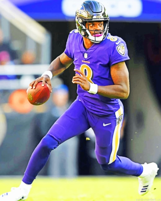 Lamar Jackson Football Player Painting By Numberss.png
