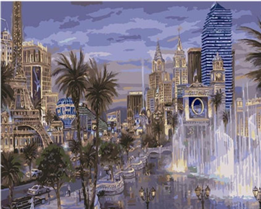 Las Vegas Night Cities Painting By Numbers.png