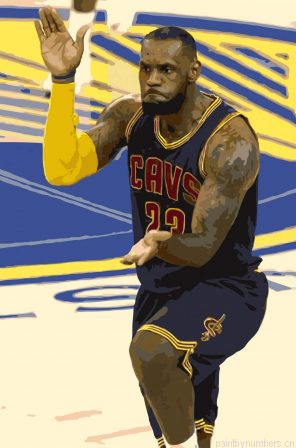 Lebron James Celebration Painting By Numbers.png