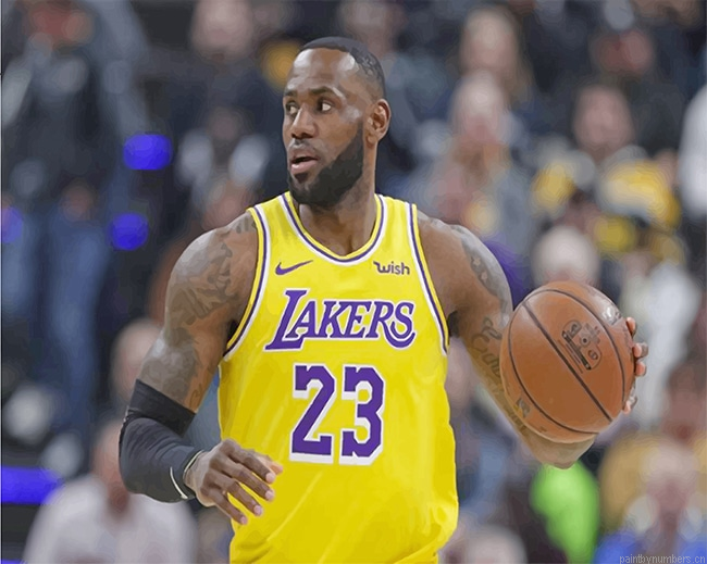 Lebron James Lakers Player Basketball Painting By Numbers.png