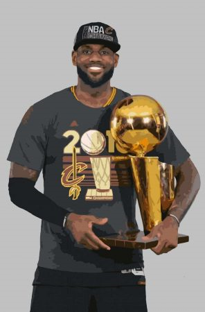 Lebron James With The Finals Trophy Painting By Numbers.png