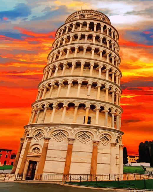 Leaning Tower Of Pisa Italy Painting By Numberss.png