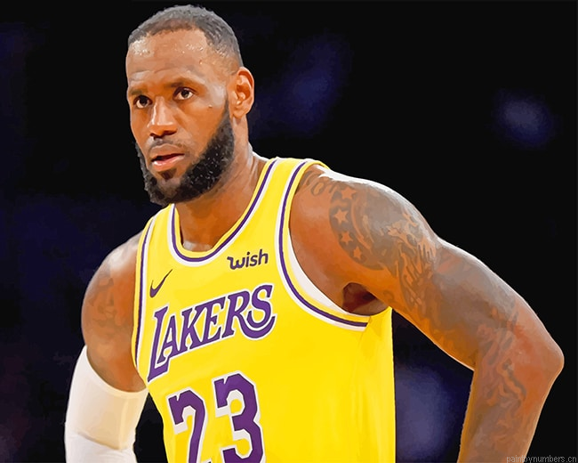 Lebron James Basketball Painting By Numberss.png