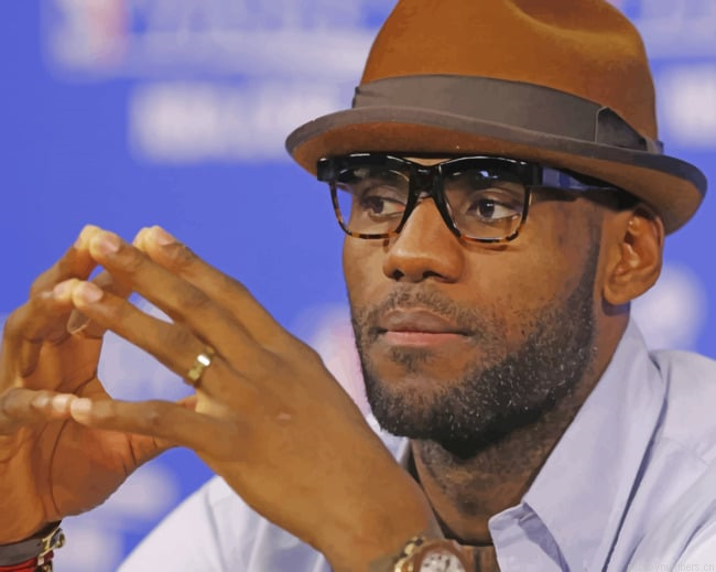 Lebron James In Nba Press Basketball Painting By Numberss.png