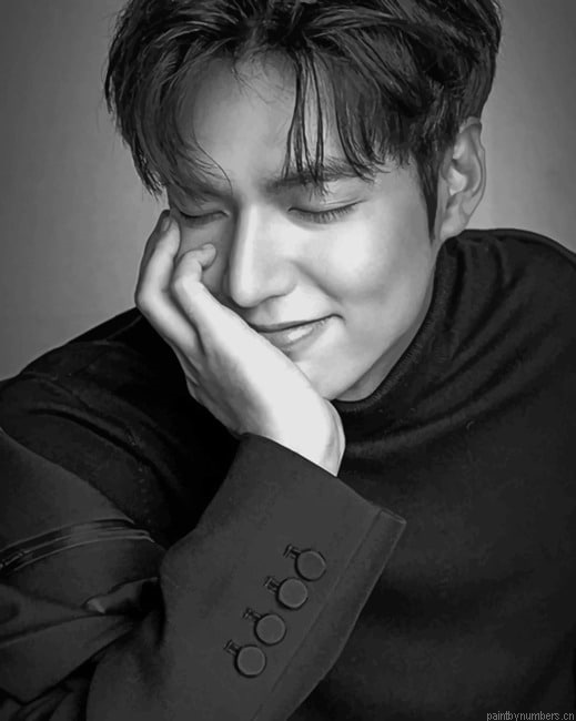Lee Min Ho Black And White Actors Painting By Numberss.png