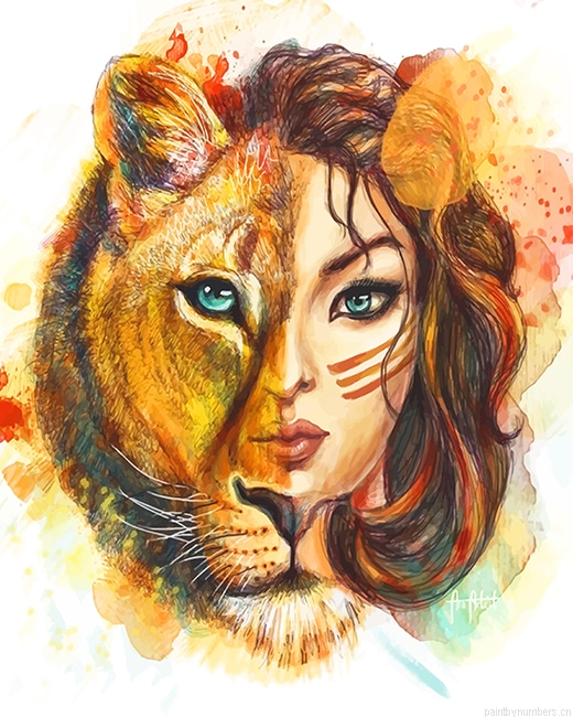 Leo Woman Painting By Numbers.png
