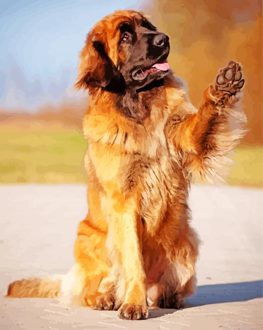 Leonberger Dog Animal Painting By Numberss.png