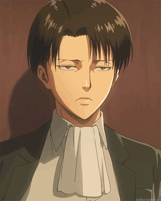 Levi Ackerman Attack On Titan Painting By Numberss.png