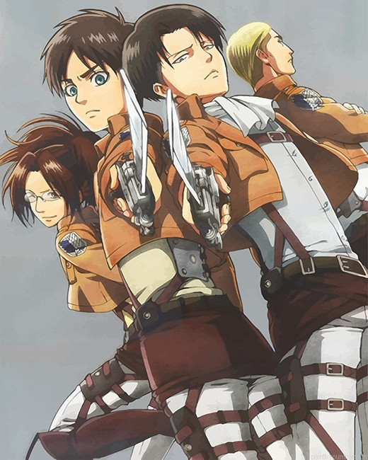 Levi Eren Hanji Erwin Attack On Titan Painting By Numbers.png