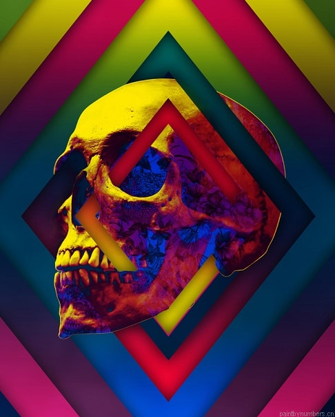Lifeful Skull Painting By Numberss.png