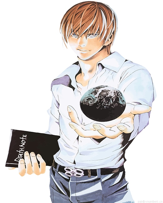 Light Yagami Death Note Anime Painting By Numbers.png