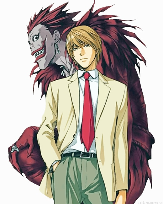 Light Yagami Ryuk Death Note Animations Painting By Numbers.png
