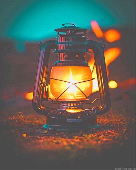 Lighted Old Lantern Painting By Numberss.png