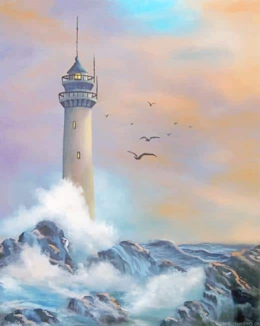 Lighthouse Waves Painting By Numberss.png