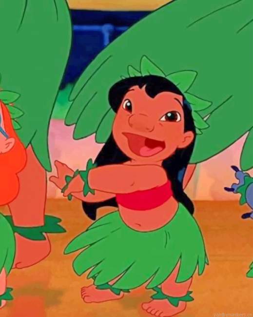 Lilo Dancing Cartoons Painting By Numberss.png