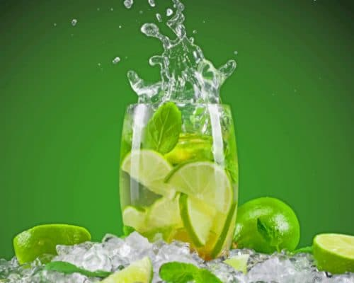 Lime Cocktail Juice Painting By Numbers.png