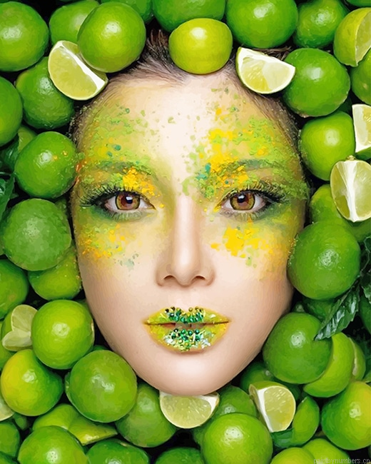 Lime Girl Fashion Painting By Numberss.png