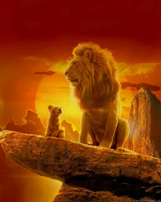 Lion King Animation Painting By Numberss.png