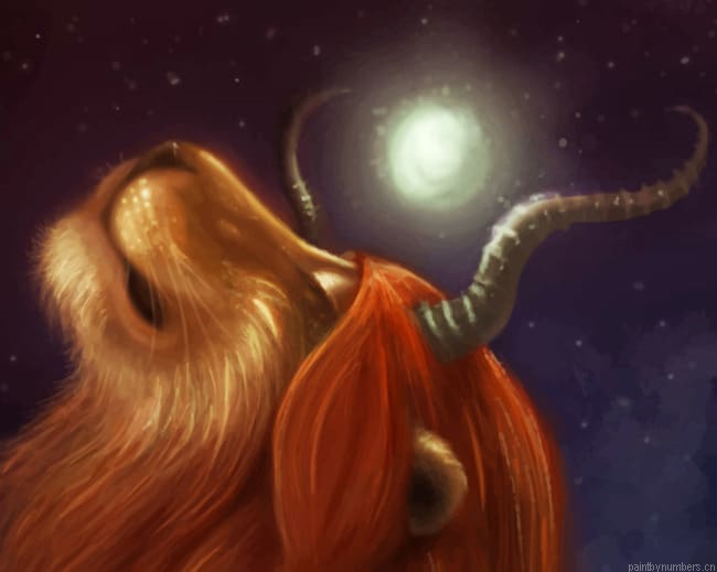 Lion Mane With Horns Fantasy Painting By Numberss.png