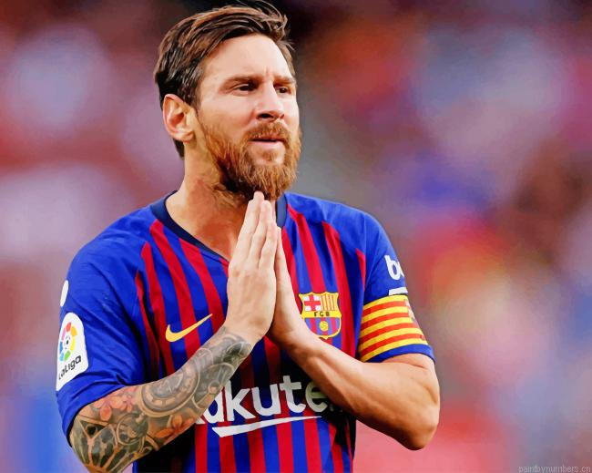 Lionel Messi Barcelona Soccer Painting By Numberss.png