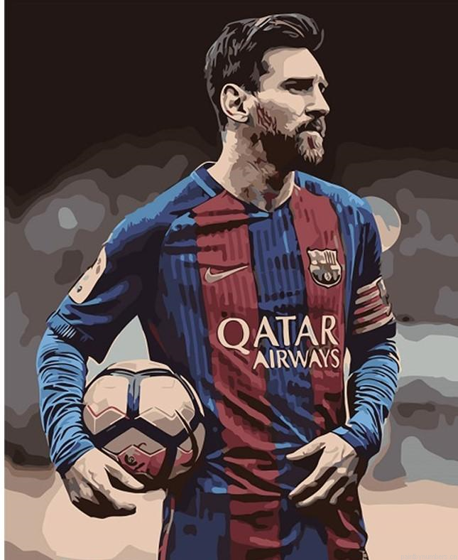Lionel Messi Football Painting By Numbers.png