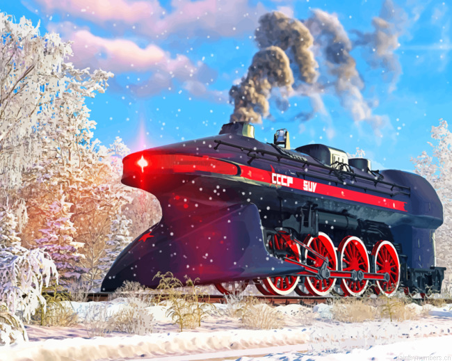 Lior Armive Steam Train Painting By Numbers.png