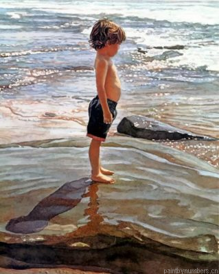 Little Boy On The Beach Steve Hanks Painting By Numbers.png