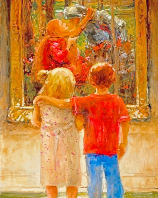 Little Couple In Love Painting By Numbers.png