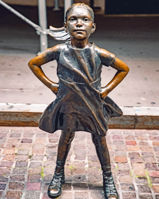 Little Girl Bronze Statue Sculptures Painting By Numberss.png