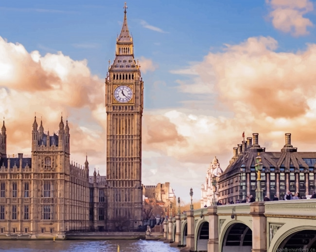 London Big Ben Towers Painting By Numberss.png