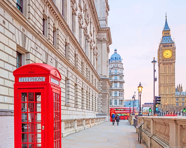 London Telephone Booth Cities Painting By Numbers.png