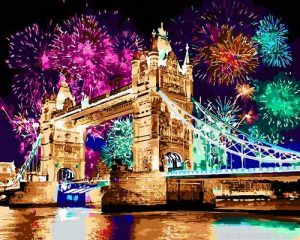 London Tower Bridge With Firework Cities Painting By Numbers.png